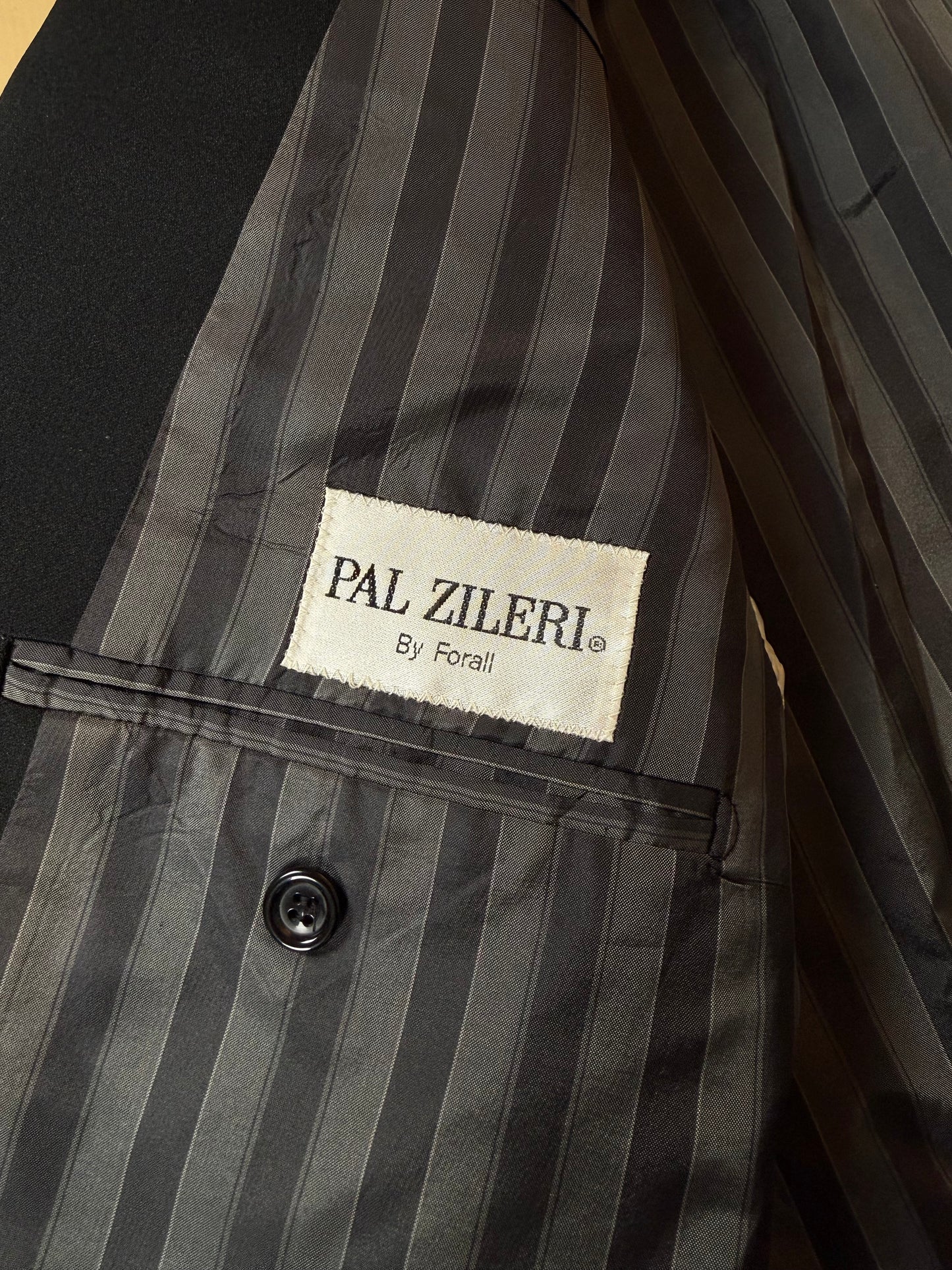 Giacca da smoking Pal Zileri anni '80 in seta shantung damascata - tg. 52