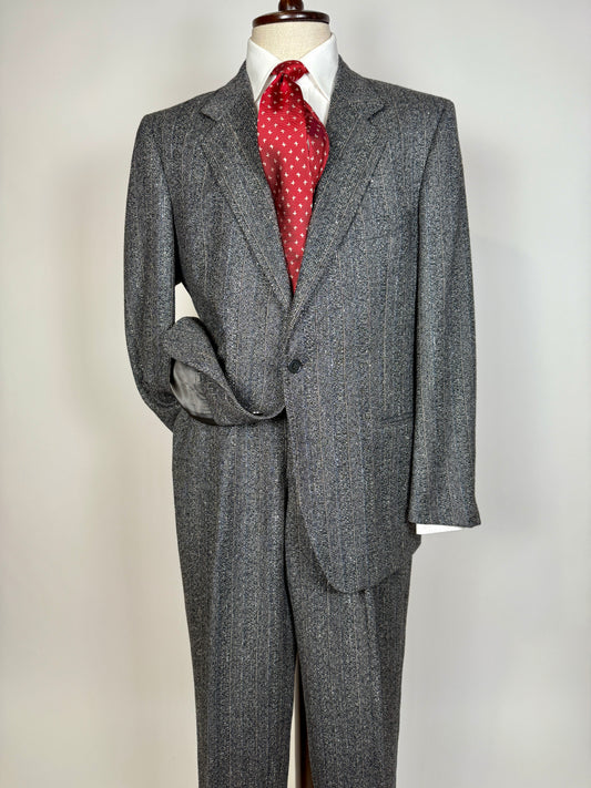 Completo anni ‘70/‘80 tweed lana e seta - tg. 52/54