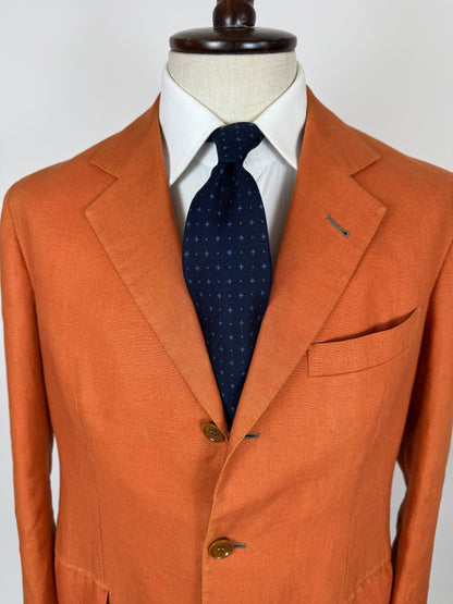 Giacca sartoriale D. Caraceni-Campagna lino irlandese arancio - tg. 50/52