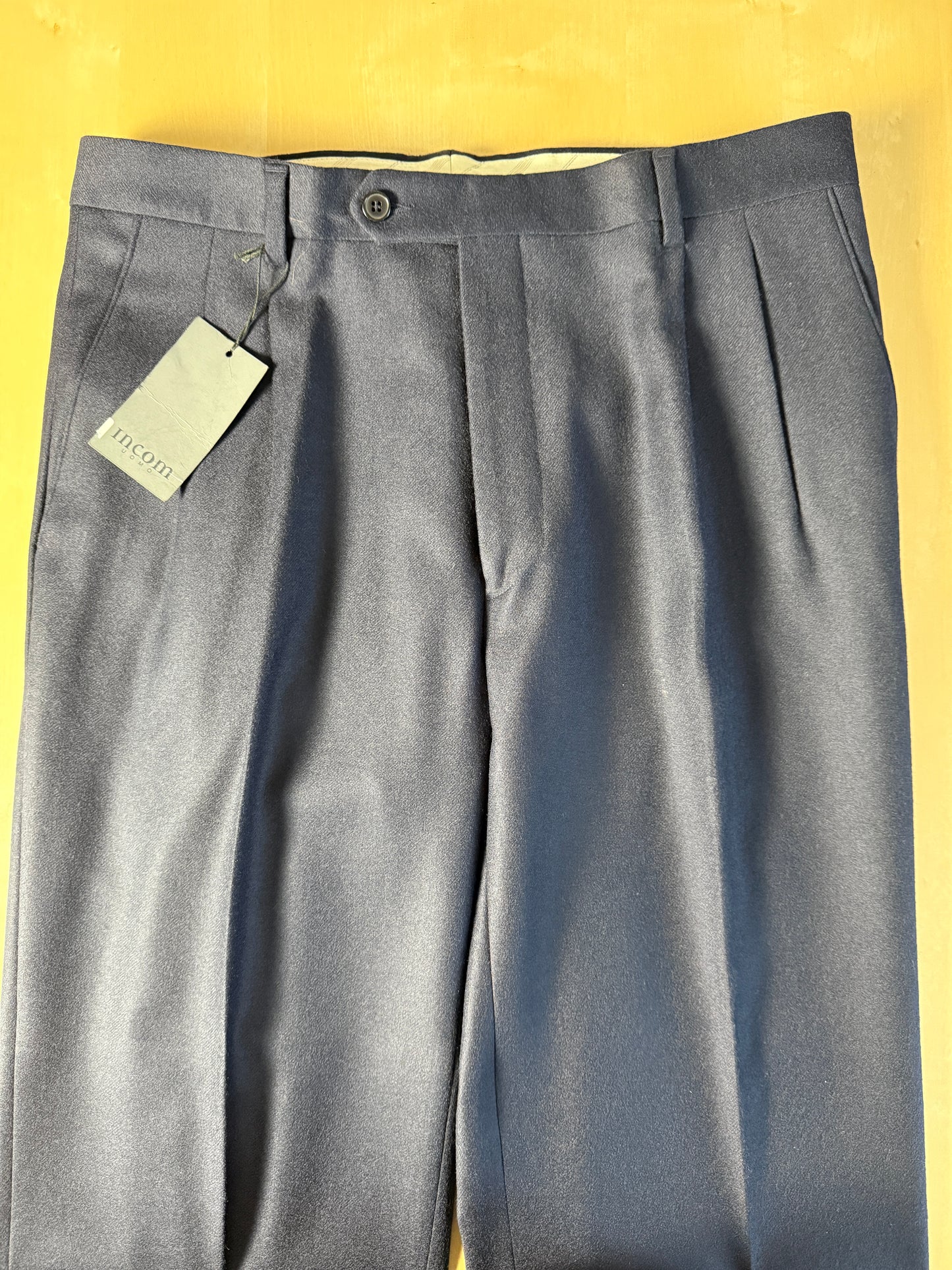 Pantalone anni ‘90 in flanella blu notte (NOS) - tg. 50