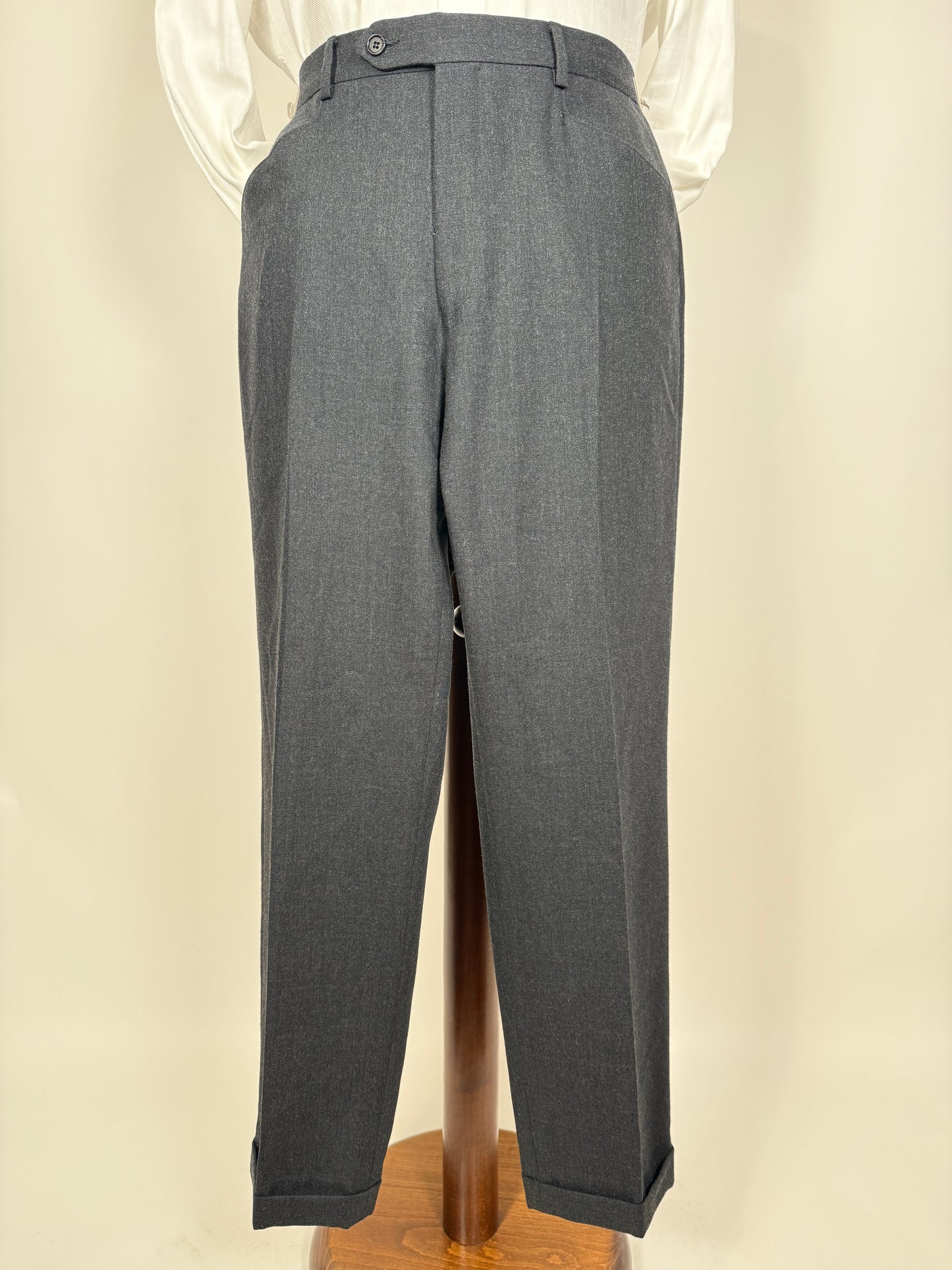 Completo Missoni anni ‘90 in flanella grigio antracite - tg. 48/50