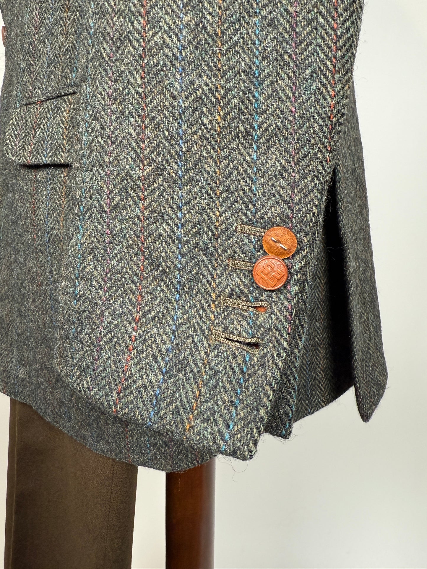 Giacca Daks shetland tweed spigato - tg. 52/54