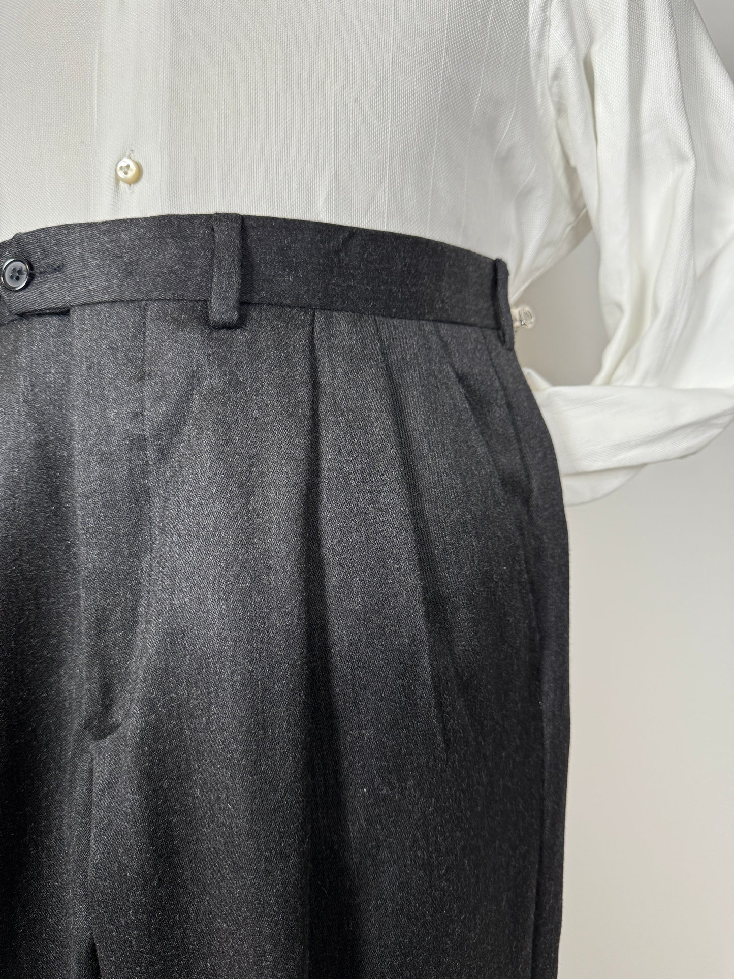 Pantaloni flanella pettinata antracite - tg. 46