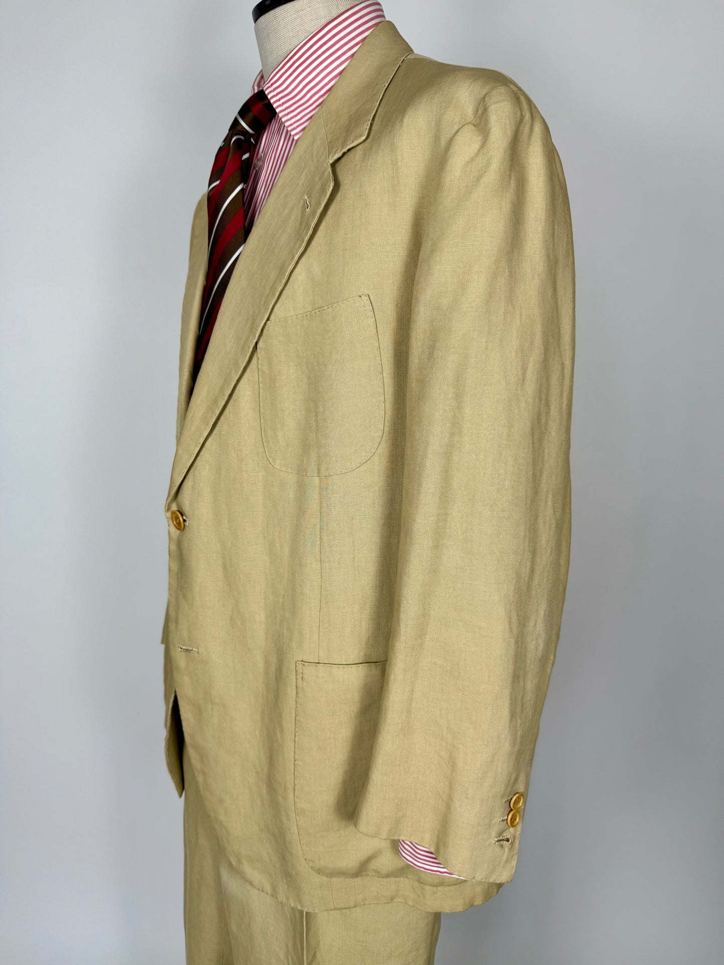 Completo sartoriale A. Graneri lino beige - tg. 60/62