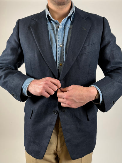 Giacca sartoriale in lino con fodera in seta - tg. 48/50
