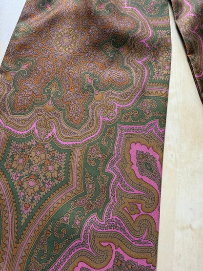 Ascot vintage paisley rosa e verde