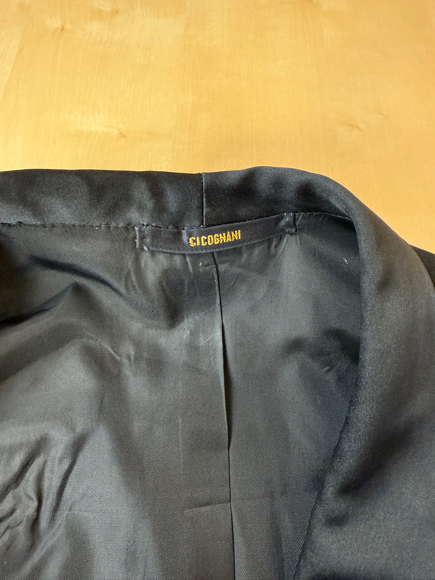 Smoking anni ‘60/‘70 monopetto revers a scialle - tg. 54/56 lunga