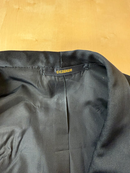 Smoking anni ‘60/‘70 monopetto revers a scialle - tg. 54/56 lunga