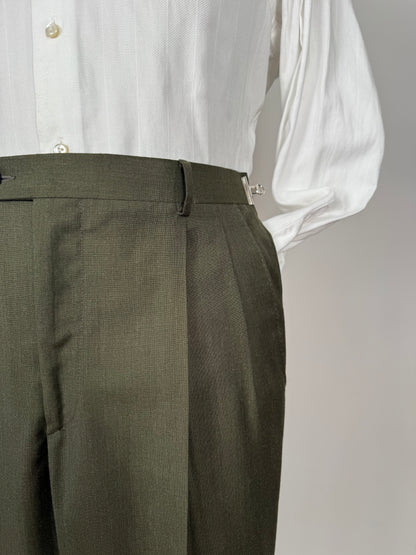 Pantaloni fresco lana verde scuro - tg. 48/50