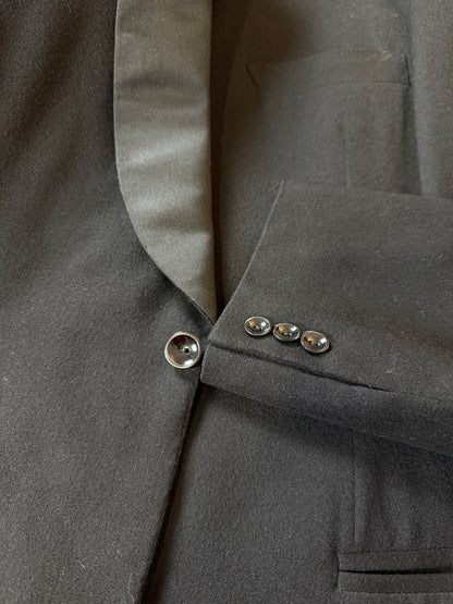 Smoking anni ‘60/‘70 monopetto revers a scialle - tg. 54/56 lunga