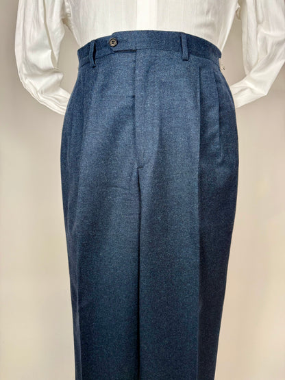 Completo anni ‘80 tessuto Loro Piana flanella lana e cashmere - tg. 50