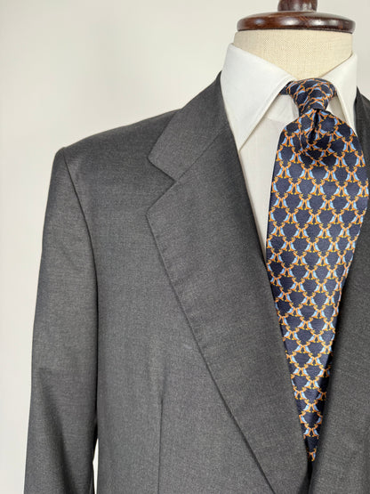 Completo sartoriale flanella pettinata grigio antracite - tg. 52/54, drop basso