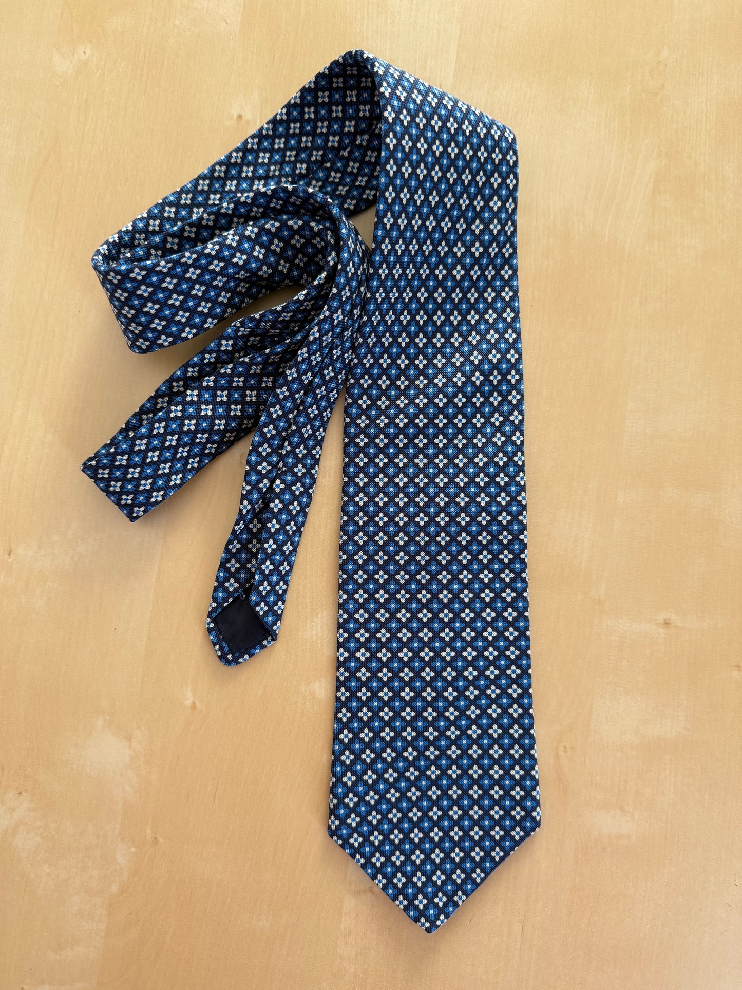 Cravatta Brooks Brothers blu micro fantasia