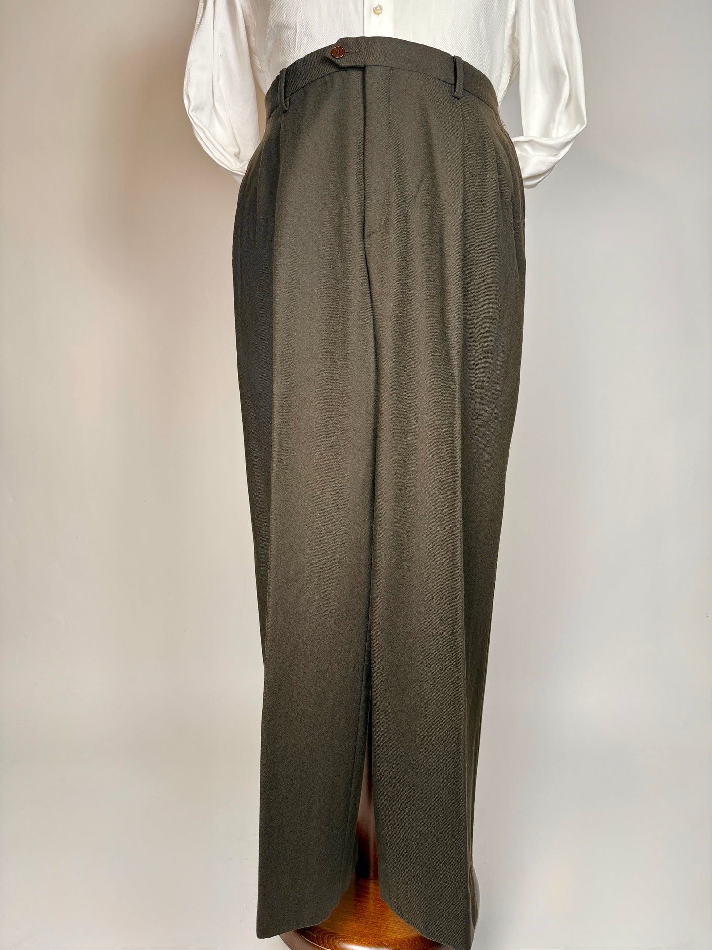 Pantaloni in flanella marrone scuro - tg. 54