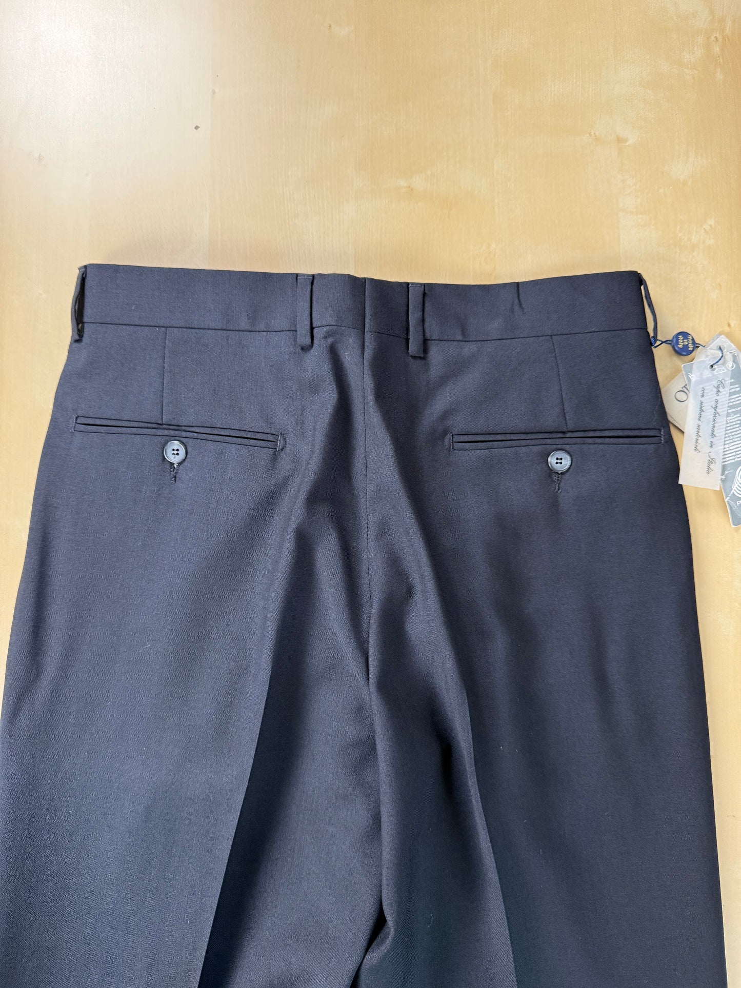 Pantaloni fresco lana blu notte anni '80 (NOS) - tg. 46