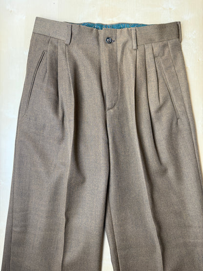 Pantaloni anni ‘80 color senape tripla pince (NOS) - tg. 44