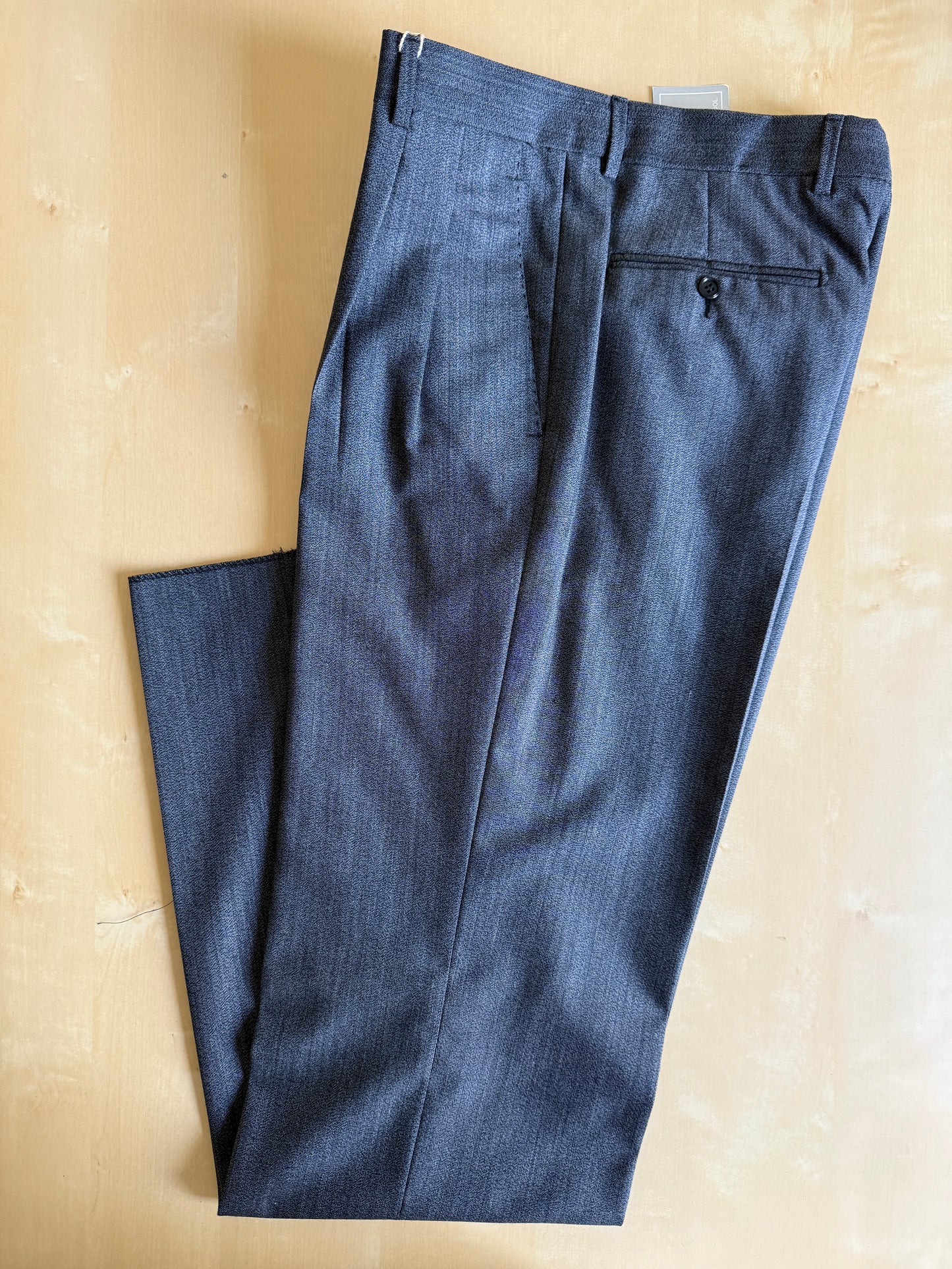 Pantaloni anni ‘80 in fresco lana grigio mélange (NOS) - tg. 46