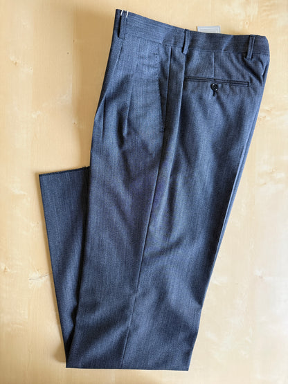 Pantaloni anni ‘80 in fresco lana grigio mélange (NOS) - tg. 46