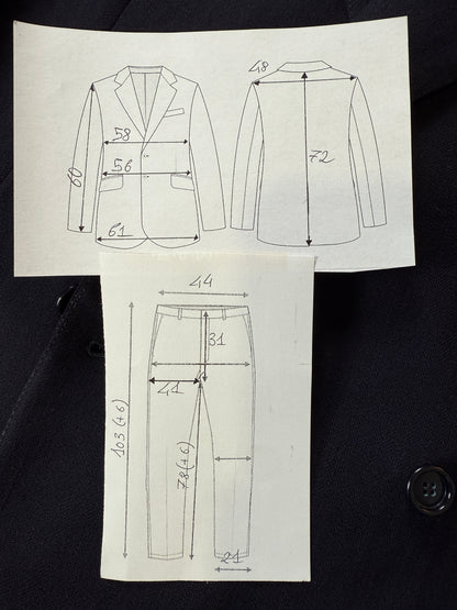 Completo sartoriale anni ‘50 doppiopetto - tg. 50/52