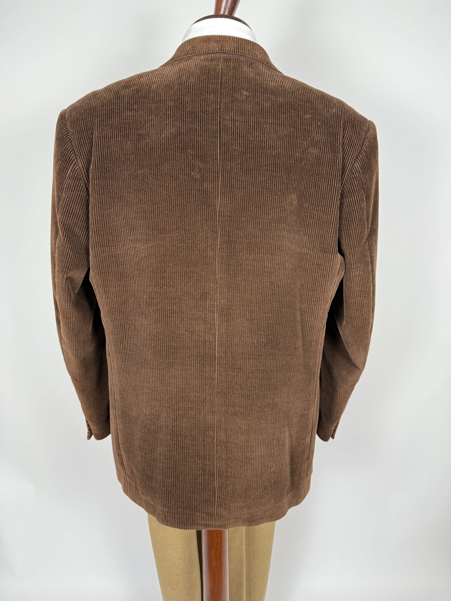 Giacca + panciotto anni '90 in velluto a coste marrone - tg. 56