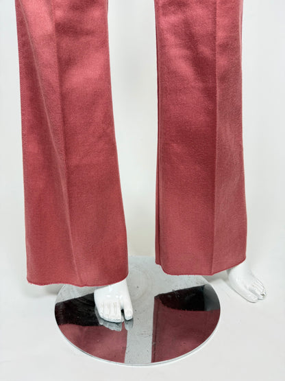 Jeans Rifle anni '70 rosa corallo a zampa (NOS) - tg. 36/38 (XXS)