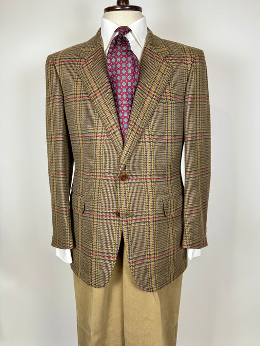 Giacca principe di Galles in puro cashmere tessuto Loro Piana - tg. 48