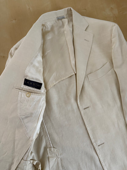 Giacca Lardini bianco panna in cotone e lino - tg. 48