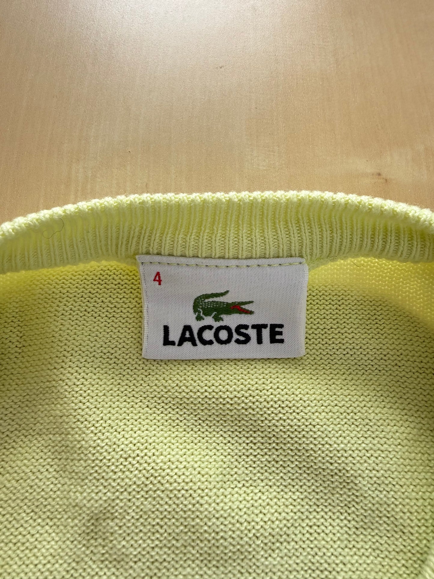 Pullover Lacoste giallo 100% cotone - M