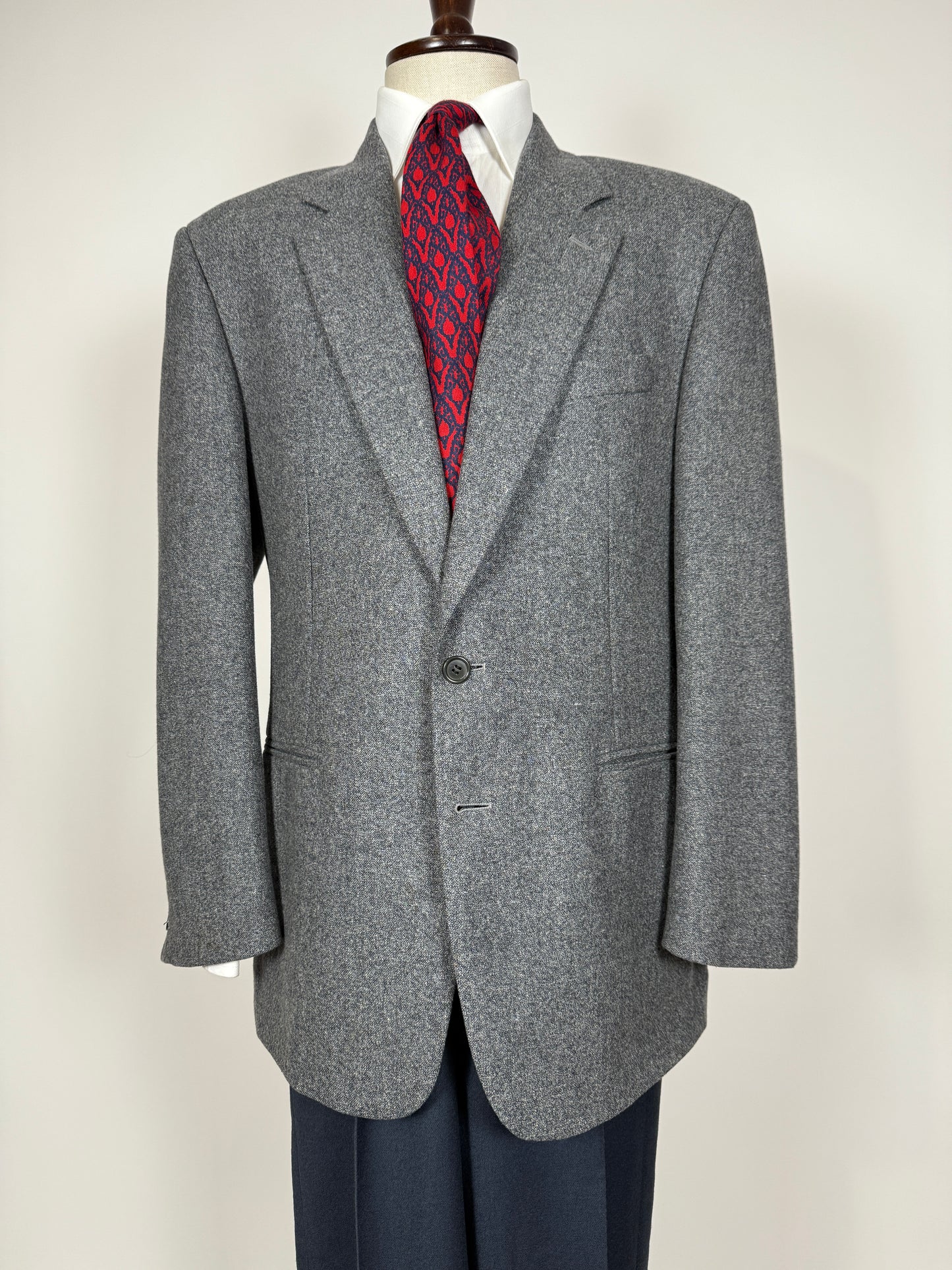 Giacca Missoni anni ‘80 grigio petrolio donegal - tg. 52