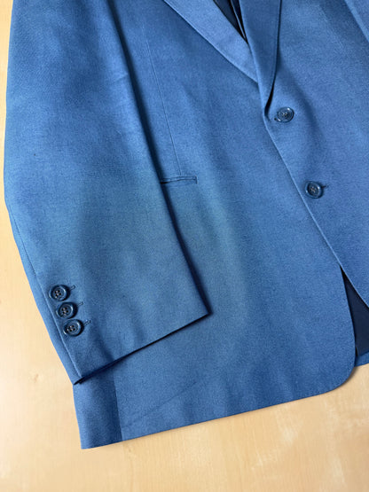 Completo anni '70 in viscosa blu carta da zucchero - tg. 50