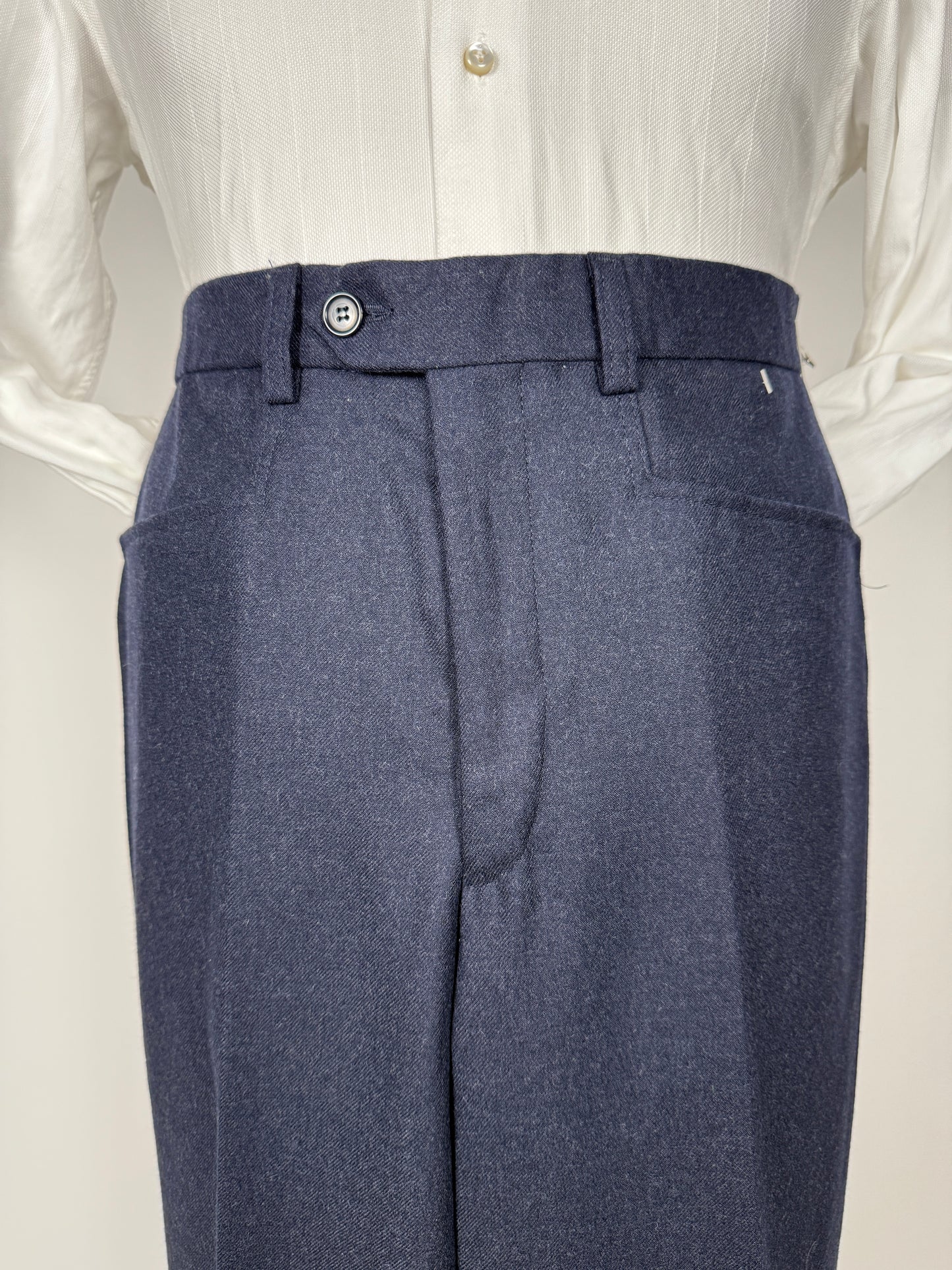 Pantaloni flanella blu tasche western (NOS) - tg. 48