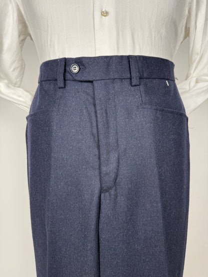 Pantaloni flanella blu tasche western (NOS) - tg. 48