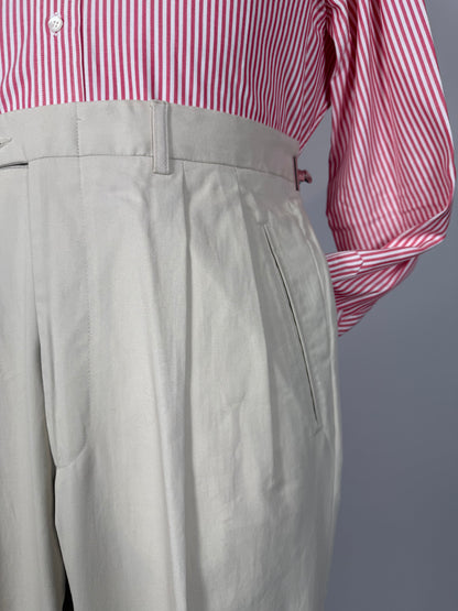 Pantaloni 100% cotone panna anni ‘80 (NOS) - tg. 50