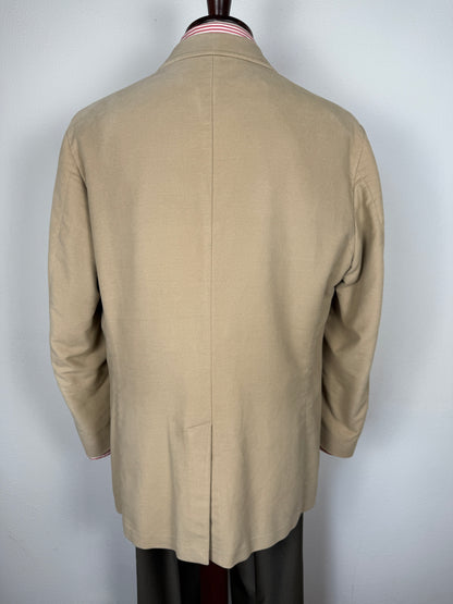 Giacca Corneliani in velluto liscio beige - tg. 54