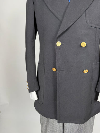 Navy blazer doppiopetto Pierre Cardin anni '70 - tg. 46