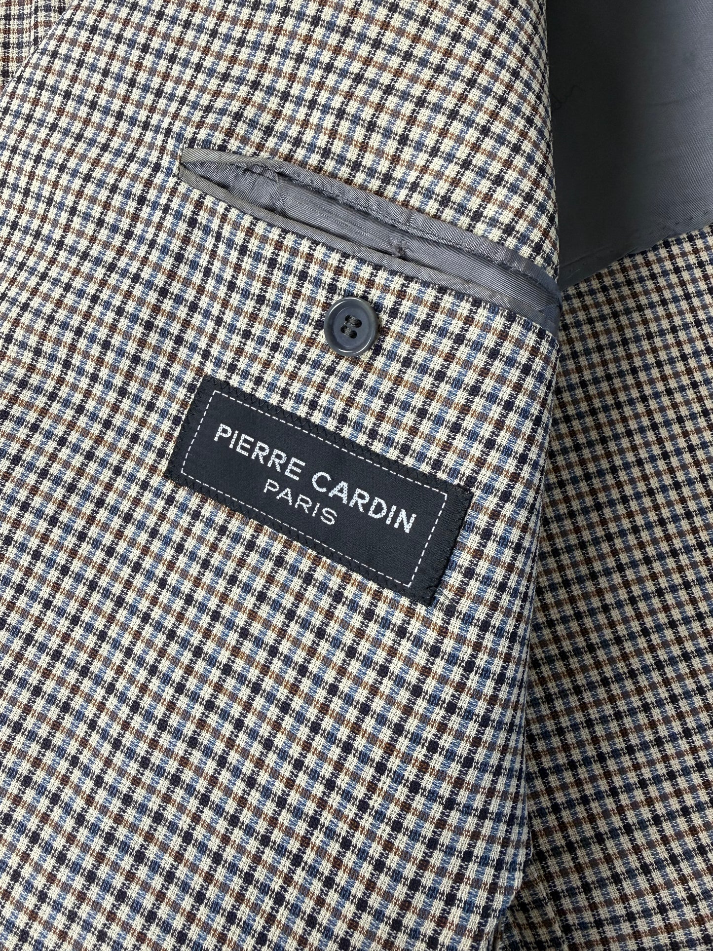 Giacca estiva Pierre Cardin anni '90 super twist quadretti - tg. 50