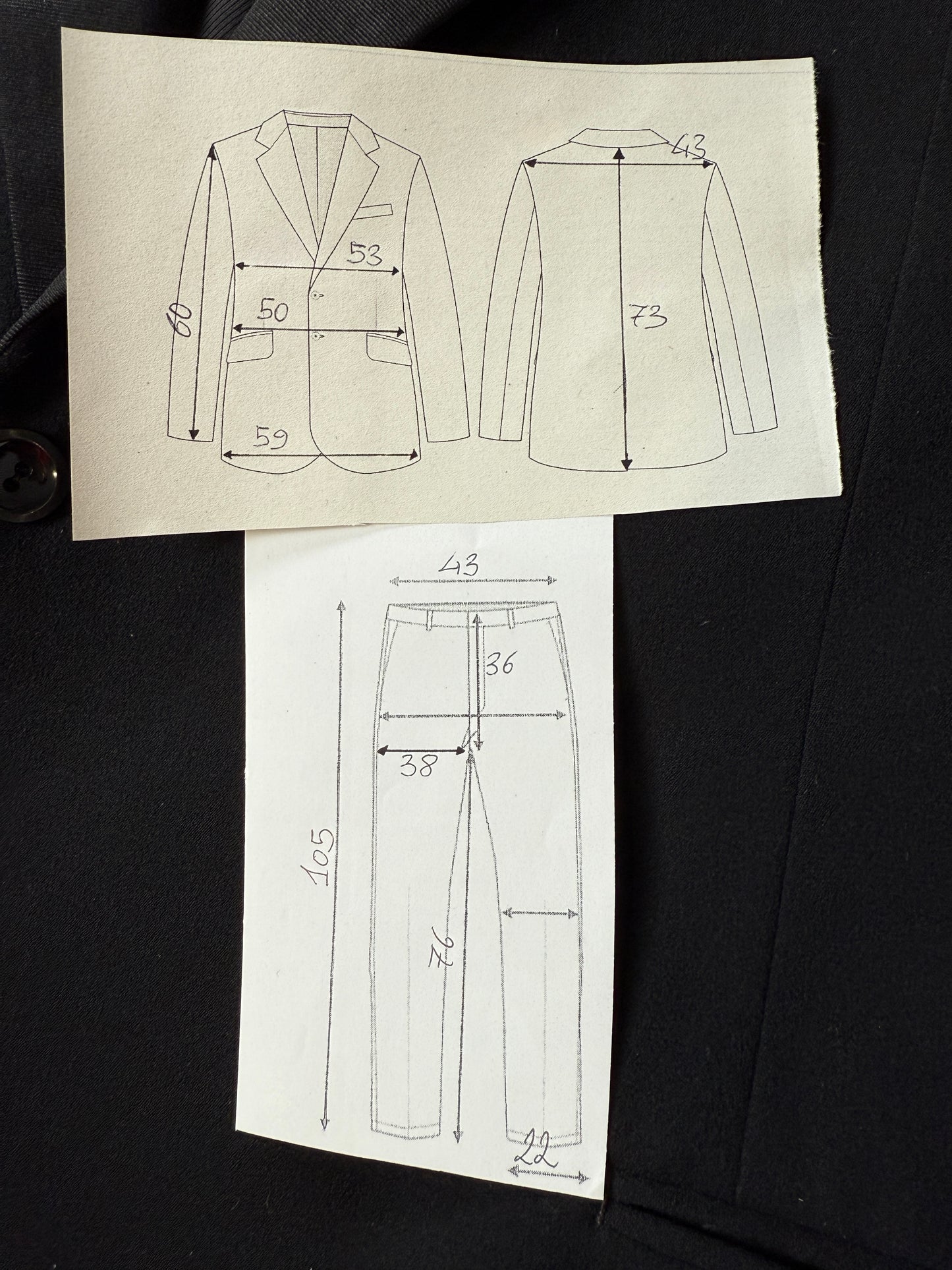 Smoking sartoriale anni ‘40/‘50 monopetto revers a lancia - tg. 46/48