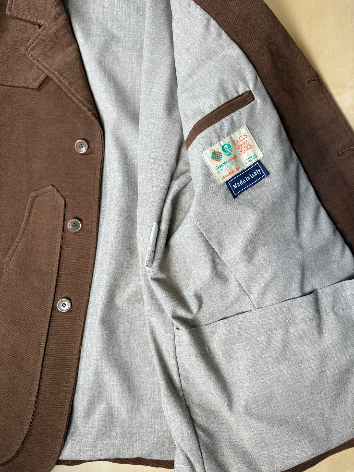 Giacca maremmana in fustagno marrone - tg. 54