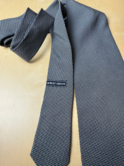 Cravatta Armani Collezioni anni ‘90 in crêpe di seta optical