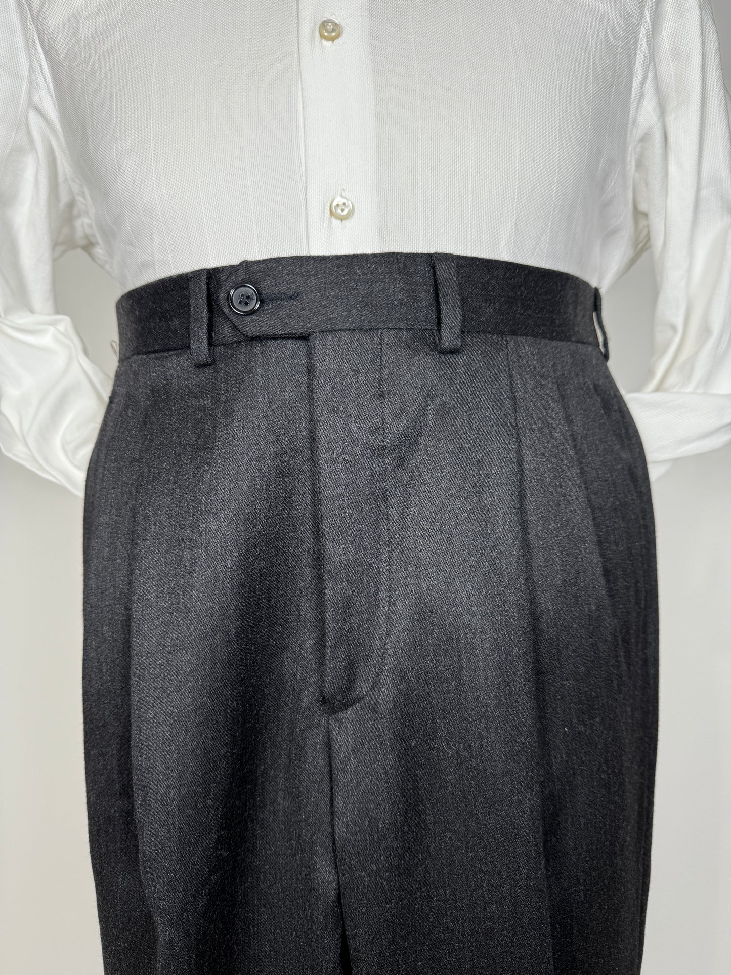 Pantaloni flanella pettinata antracite - tg. 46