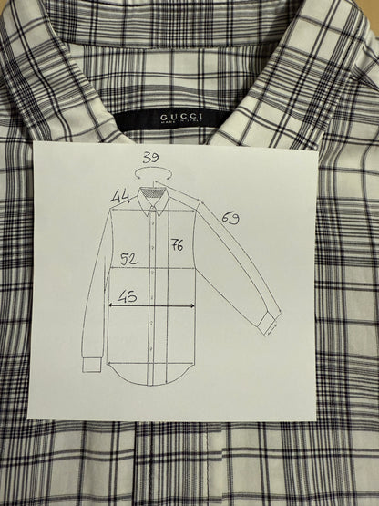 Camicia Gucci quadri glen check - S/M, collo 39