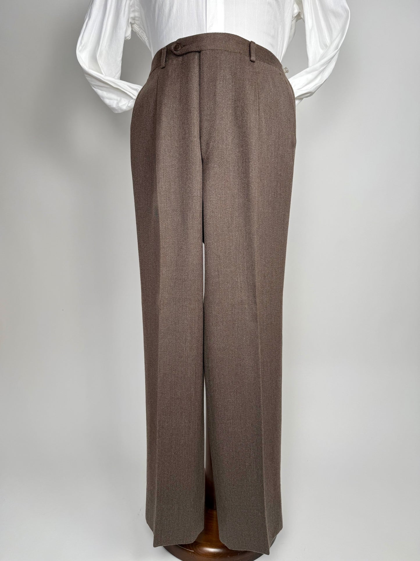 Pantaloni anni ‘80 covert marrone tabacco - tg. 48/50