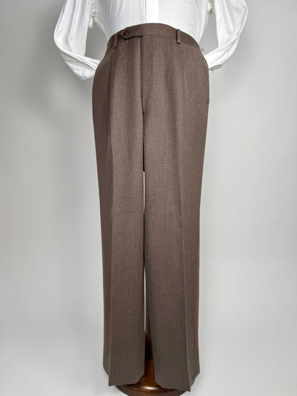 Pantaloni anni ‘80 covert marrone tabacco - tg. 48/50