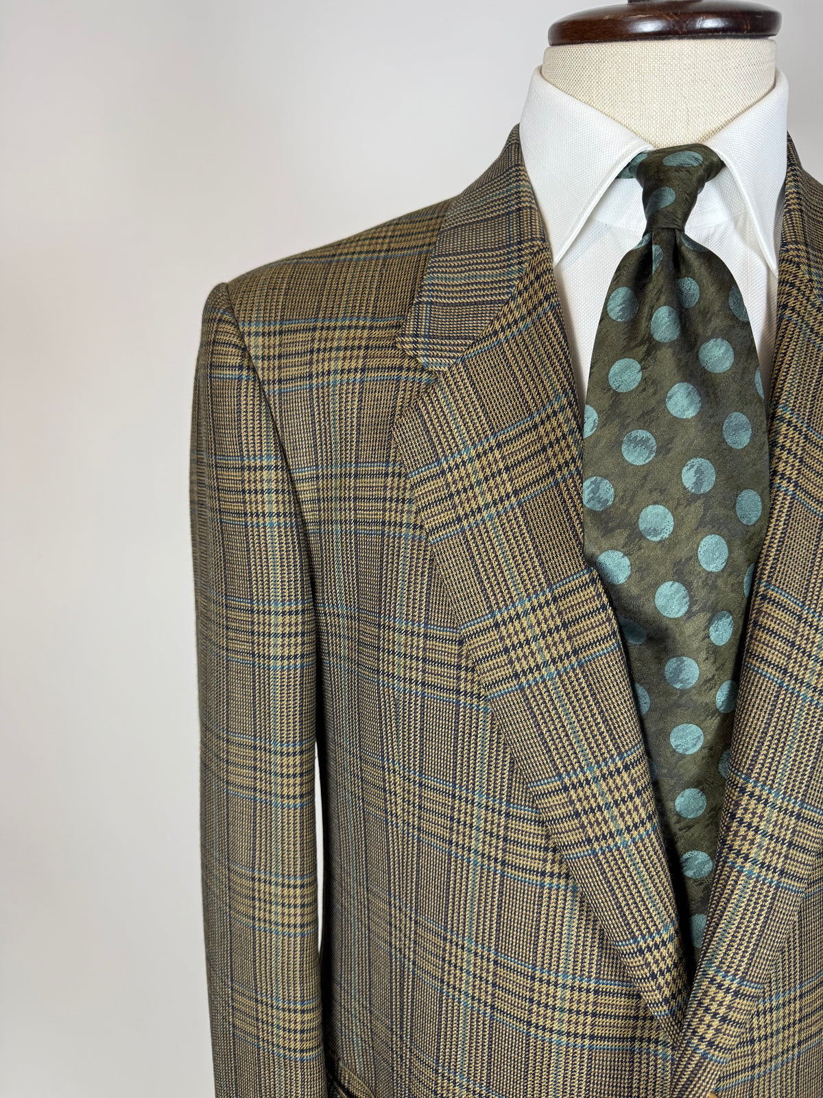 Giacca Valentino anni '80 principe di Galles verde - tg. 52