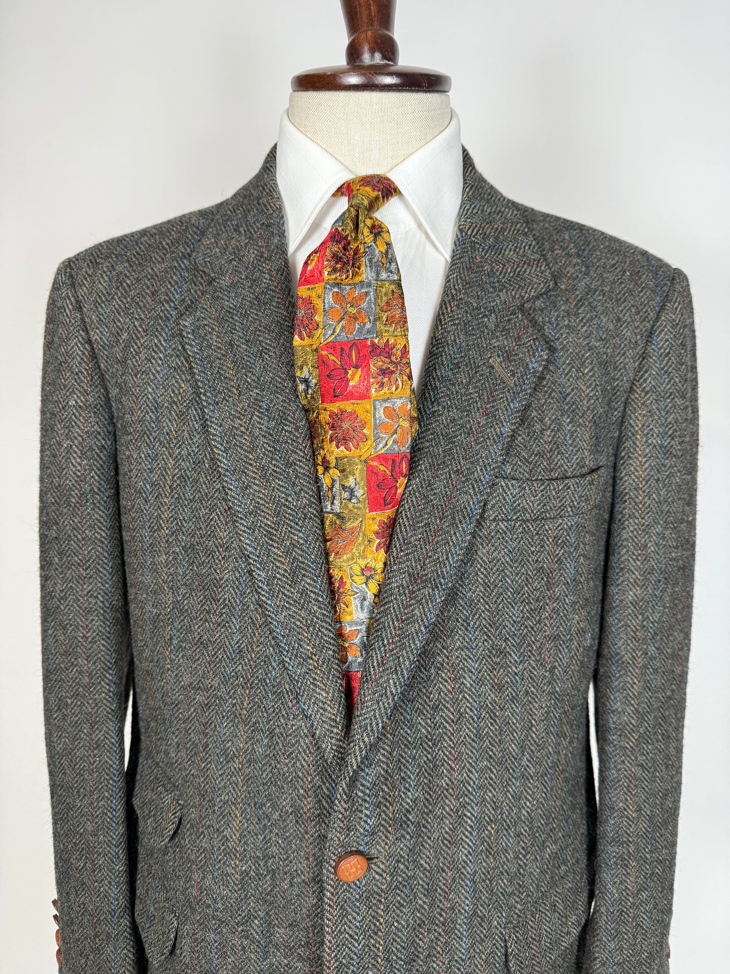 Giacca Daks shetland tweed spigato - tg. 52/54