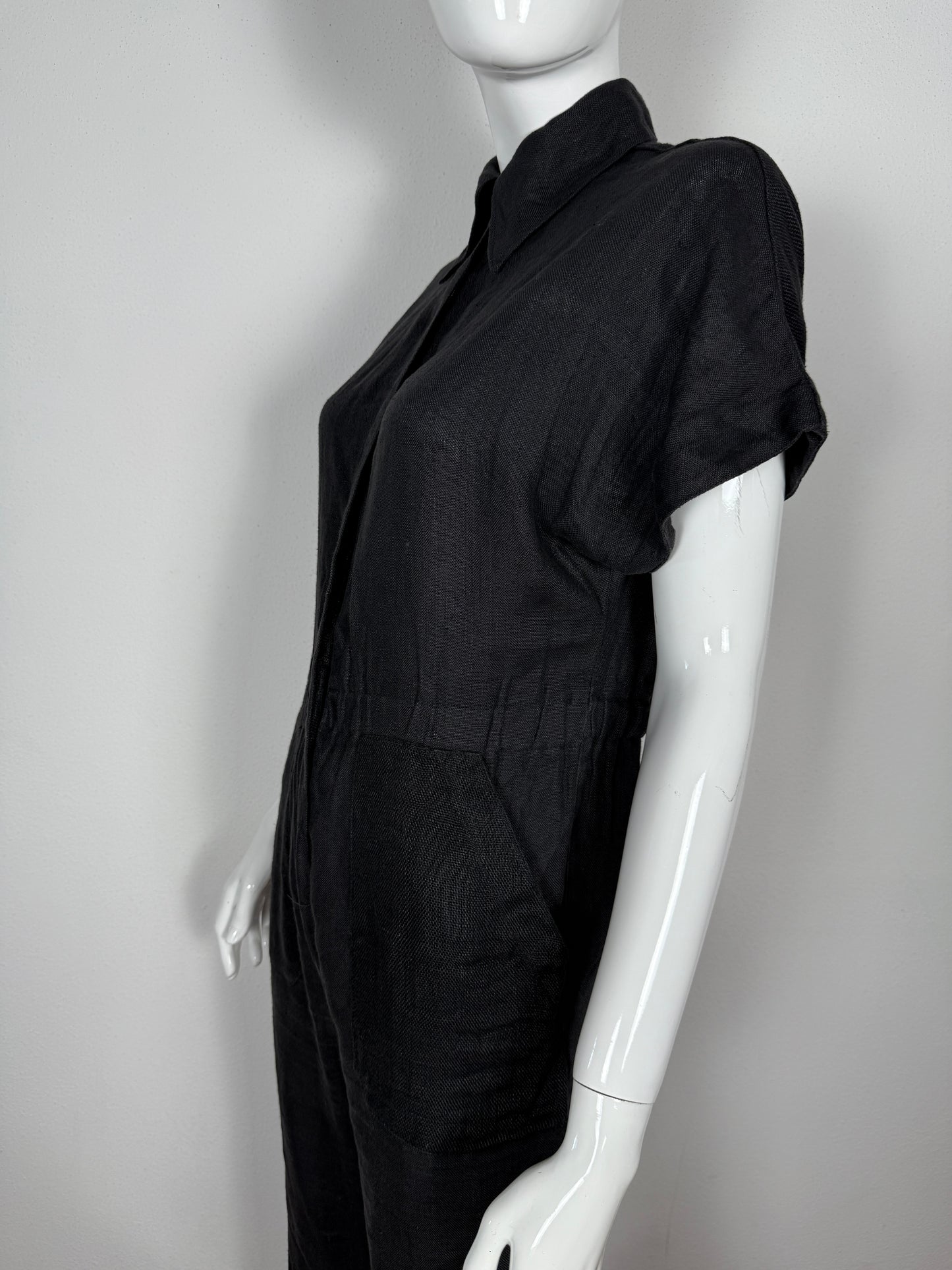 Tuta in lino nera anni ‘70 - tg. 44