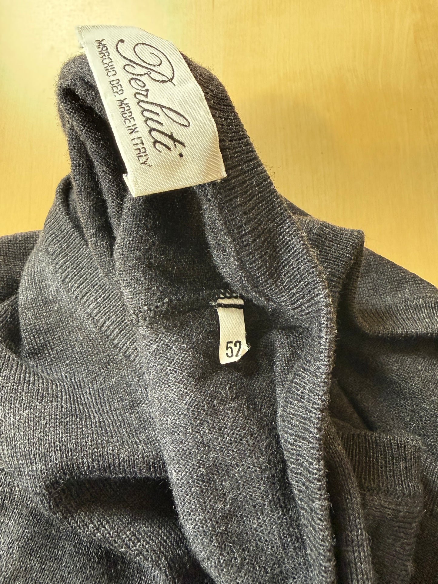 Gilet in pura lana merino grigio antracite - L (50-52)
