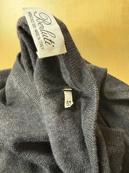 Gilet in pura lana merino grigio antracite - L (50-52)
