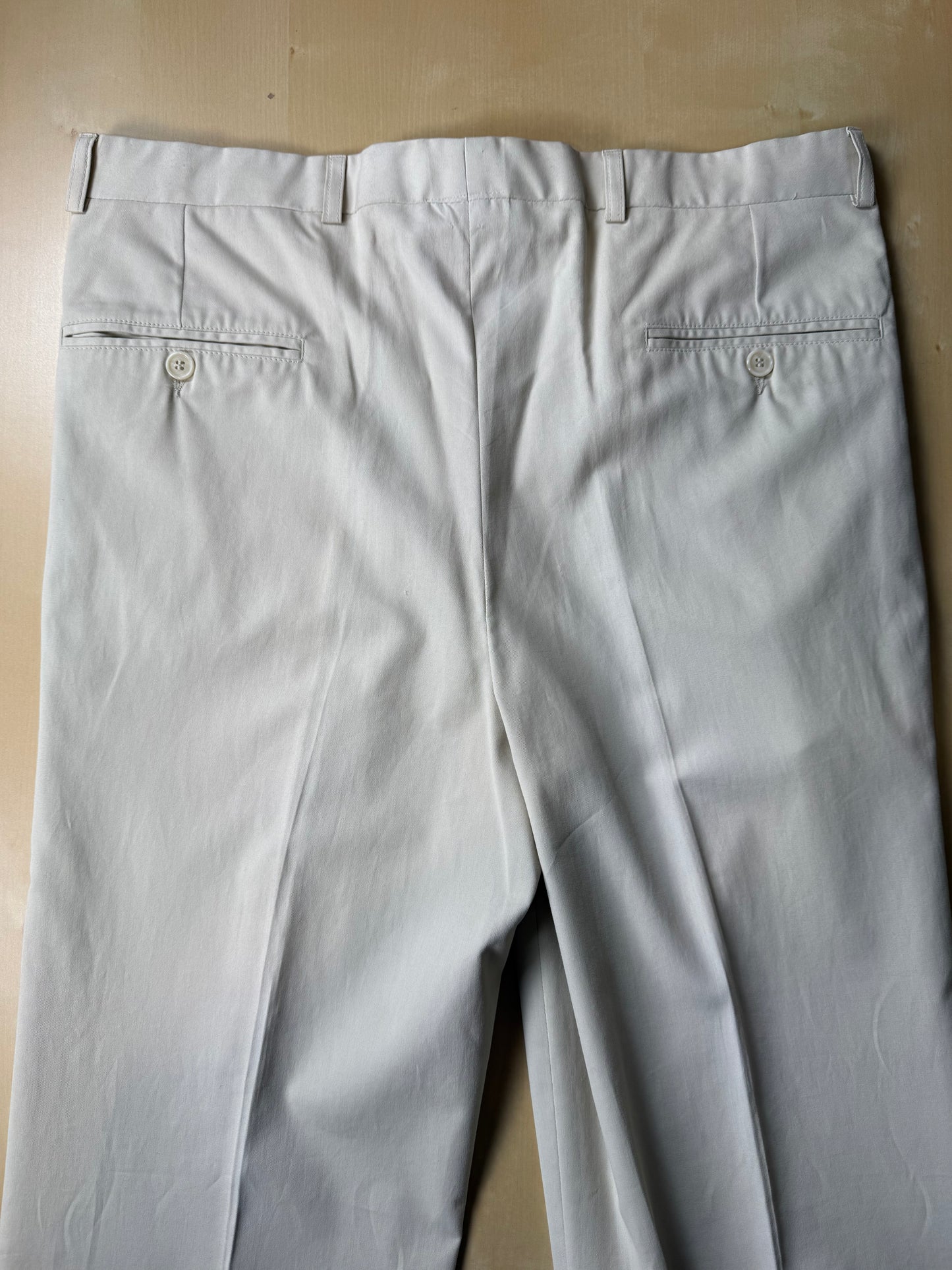 Pantaloni 100% cotone panna anni ‘80 (NOS) - tg. 50