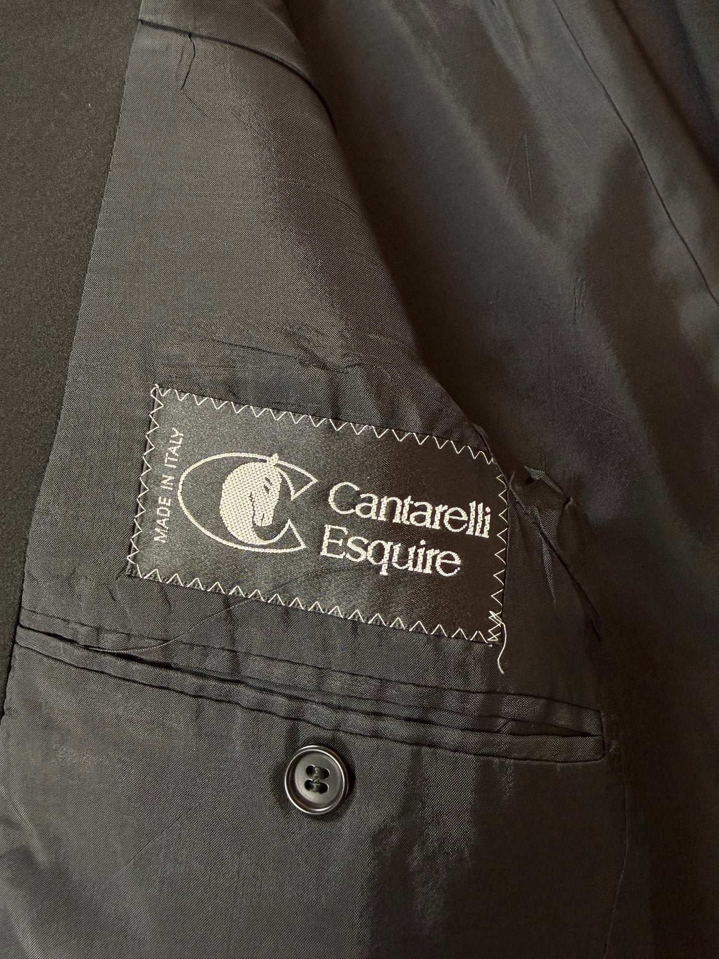 Smoking estivo Cantarelli anni '80 lana e mohair - tg. 50, pantaloni 52